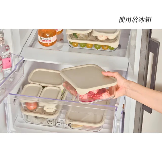 【Glasslock】韓國製 冰箱收納 強化玻璃保鮮盒6件組(500ml/750ml/1200ml 各2入)(可冷凍堆疊/食材分裝/備料)