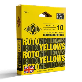 【ROTOSOUND】電吉他弦 10-46｜R10｜鍍鎳電吉他弦｜三入組｜英國製造