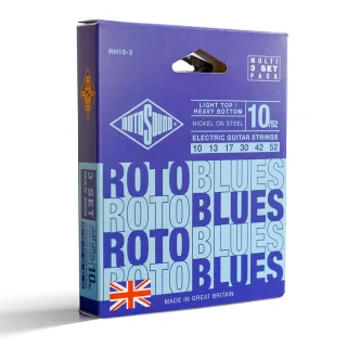 【ROTOSOUND】電吉他弦 10-52｜RH10｜鍍鎳電吉他弦｜三入組｜英國製造