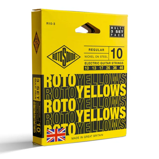 【ROTOSOUND】電吉他弦 10-46|R10|鍍鎳電吉他弦|三入組|英國製造