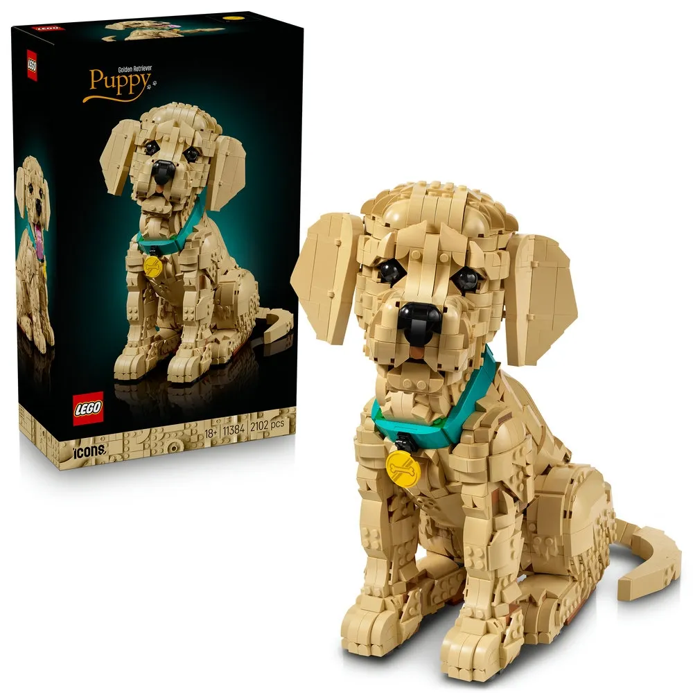 【LEGO 樂高】Icons 11384 小黃金獵犬(玩具狗 居家擺設 玩具 禮物)