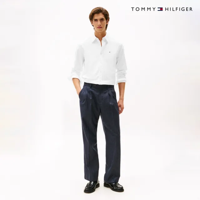 【TOMMY HILFIGER】官方旗艦館彈力標準版型牛津襯衫_裸色