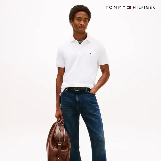 【TOMMY HILFIGER】官方旗艦館彈性修身 Polo 衫_白色