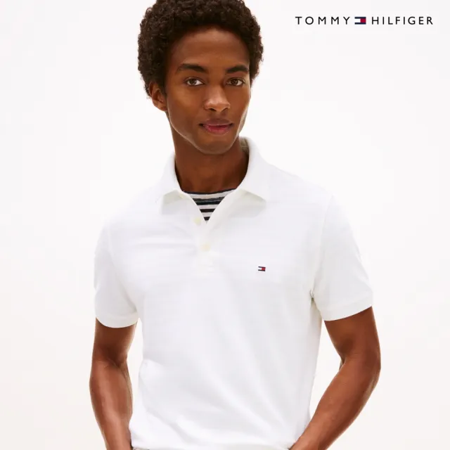 【TOMMY HILFIGER】官方旗艦館彈性修身 Polo 衫_白色