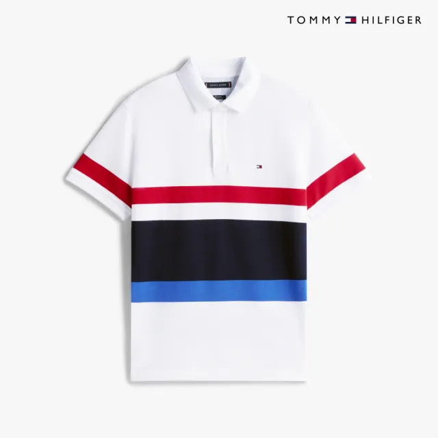 【TOMMY HILFIGER】官方旗艦館條紋標準版型 Polo 衫_裸色