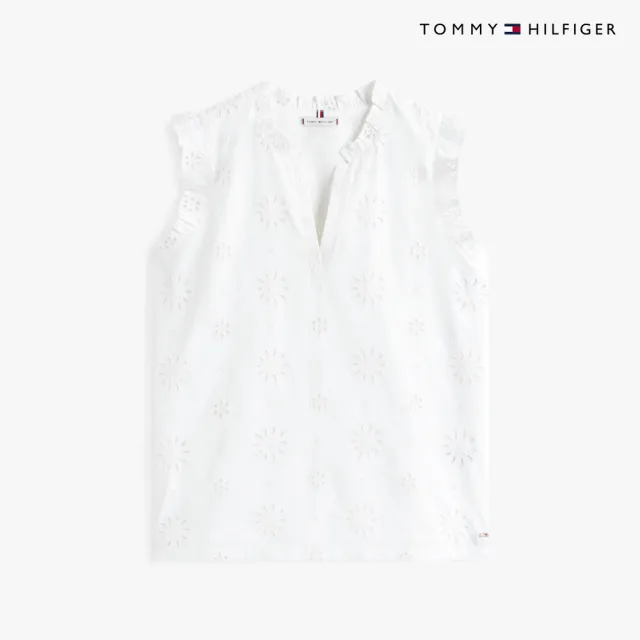 【TOMMY HILFIGER】官方旗艦館通花刺繡背心_裸色