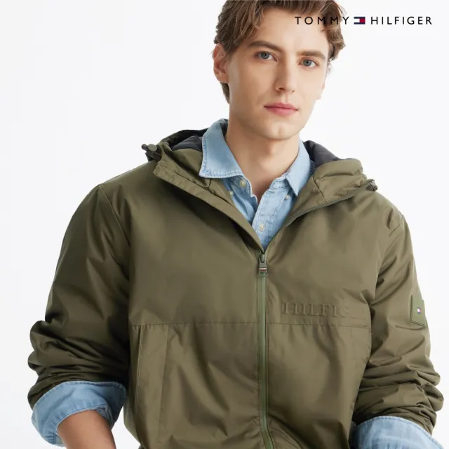 【TOMMY HILFIGER】官方旗艦館鋪棉風衣_綠色