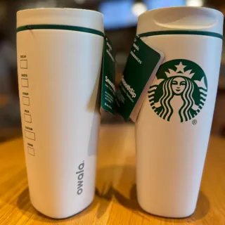 【STARBUCKS 星巴克】Owala 星巴克聯名款 SmoothSip 咖啡杯 不鏽鋼 保冰保溫杯 運動水壺 20oz 590 ml