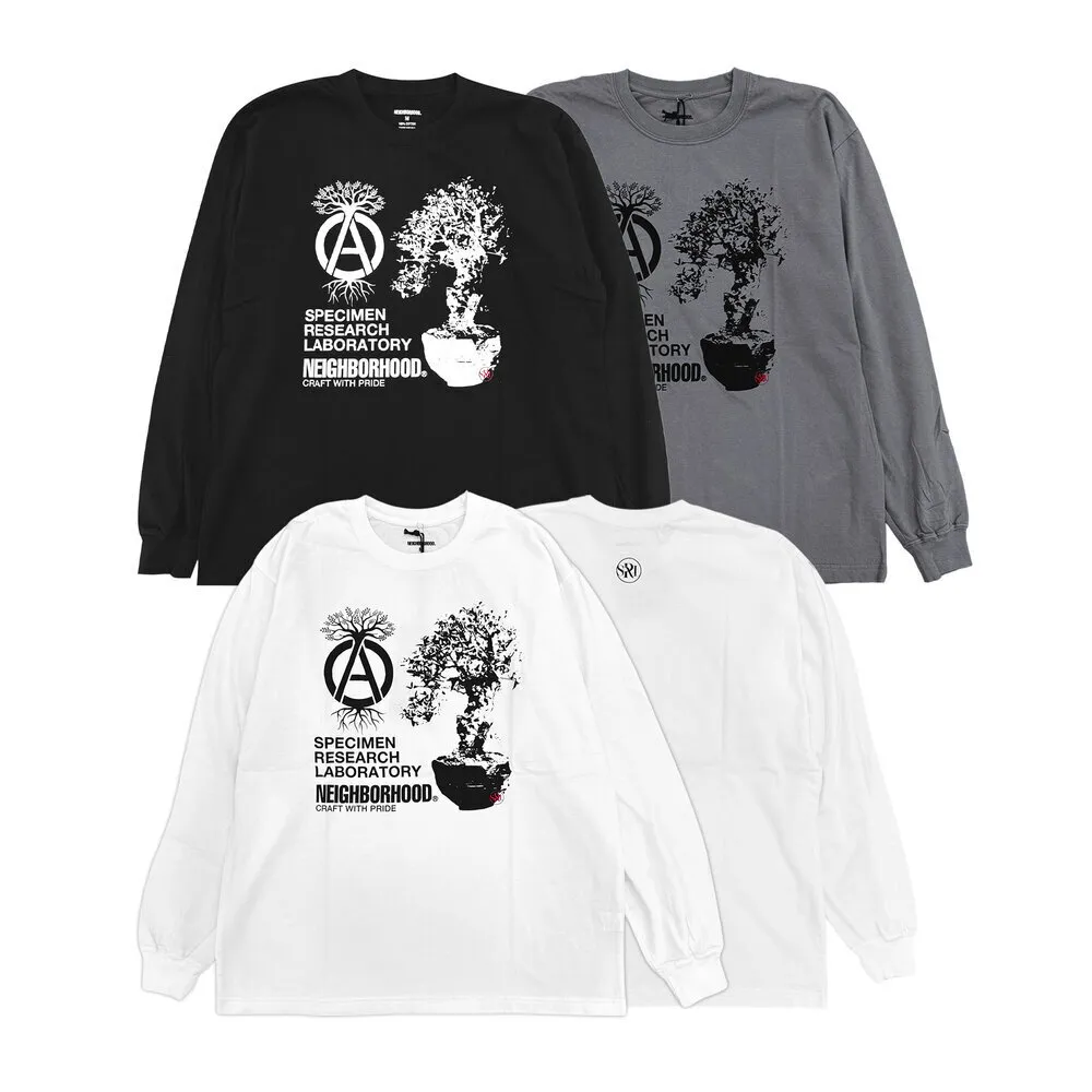 【NEIGHBORHOOD】Neighborhood Srl. Tee Ls - 1 黑/灰/白 塊根 長袖Tee 252PCNH-LT19