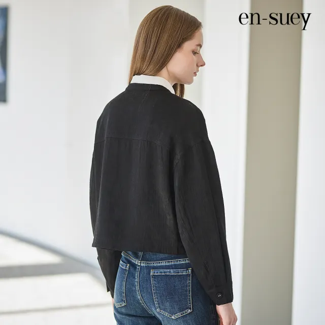 【en-suey 銀穗】EU質感暗紋繡珠外套-女