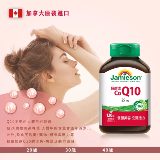 【Jamieson 健美生】高單位 輔酵素 Q10 軟膠囊 一入120顆(小顆好吞)
