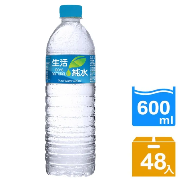 【生活】純水600mlx2箱(共48入)