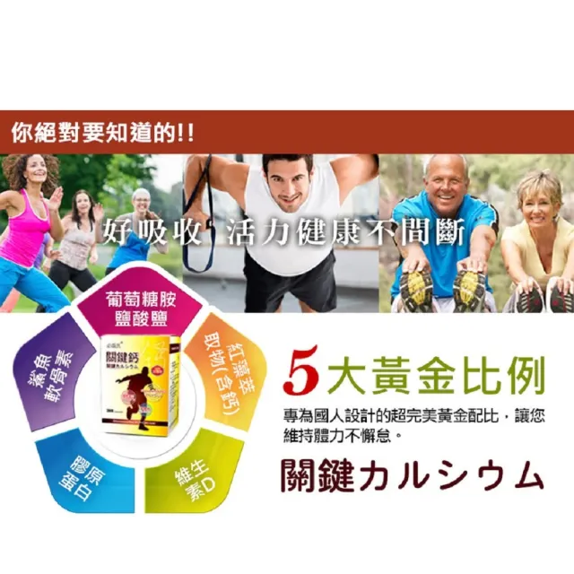 【草本之家】關鍵鈣葡萄糖胺複方膠囊1入組300粒/入(鯊魚軟骨.鈣.維生素D3.膠原蛋白)