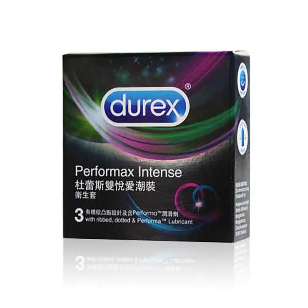 【Durex 杜蕾斯】雙悅愛潮裝保險套3入/盒