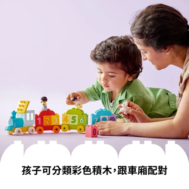 【LEGO 樂高】得寶系列 10954 數字列車－學習數數(幼兒積木 玩具車 早教啟蒙 DIY積木 親子遊戲 禮物 1歲半)