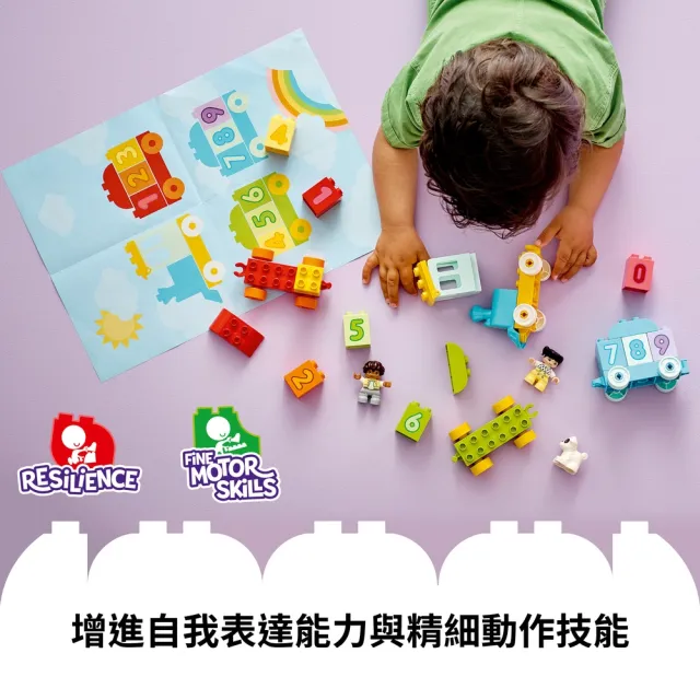 【LEGO 樂高】得寶系列 10954 數字列車－學習數數(幼兒積木 玩具車 早教啟蒙 DIY積木 親子遊戲 禮物 1歲半)