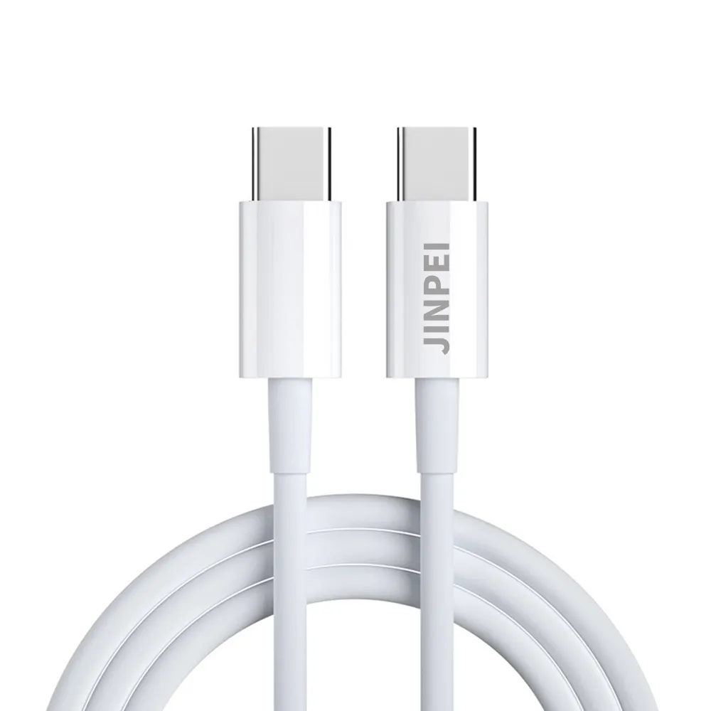 【JINPEI 錦沛】2入組 Type-C to Type-C 65W PD快速充電線  1M(白色)
