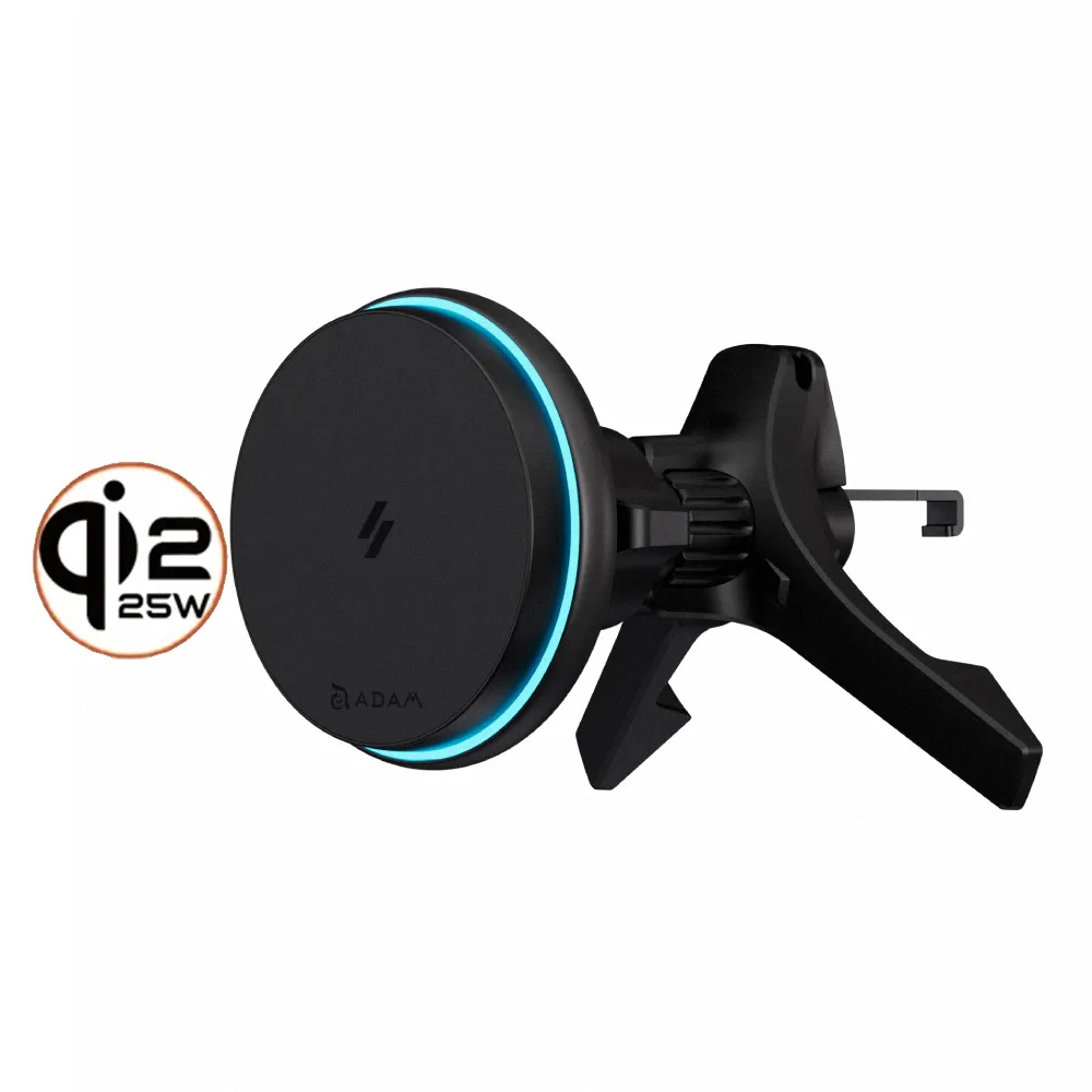 【ADAM 亞果元素】CQ2 Plus Qi2 25W 車用磁吸充電器