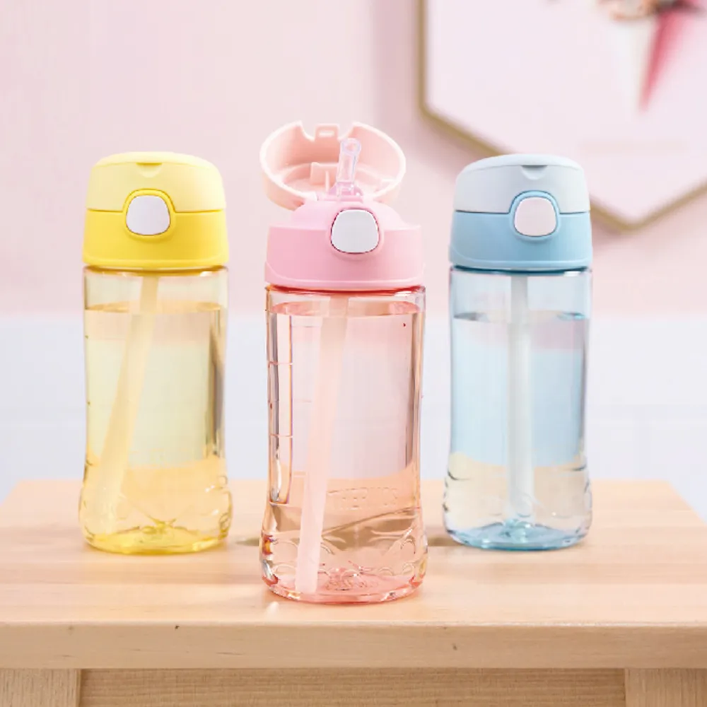 【THERMOS 膳魔師】彈蓋吸管瓶兒童瓶450ml(F4011T)