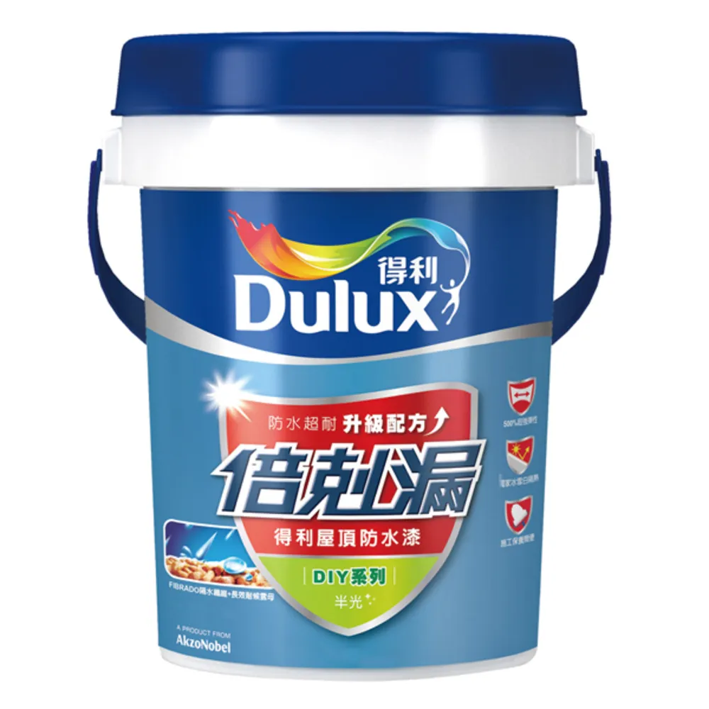 【得利】倍剋漏屋頂防水漆 湖水綠 10L