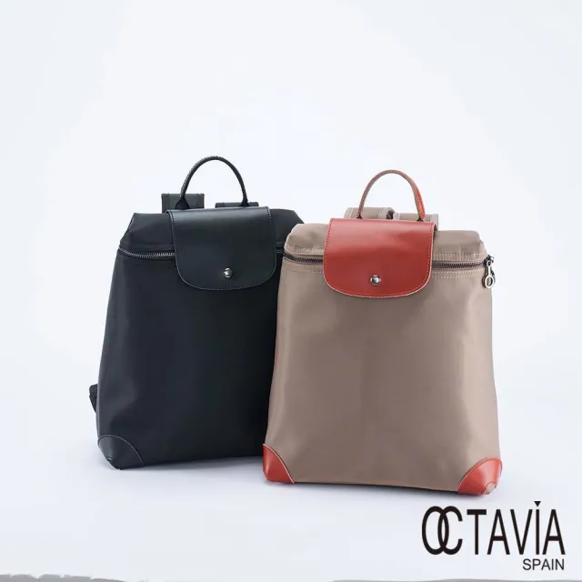 【OCTAVIA 8】OCTAVIA 8 - 四季輕量牛皮袋蓋減壓後背包 二色可選