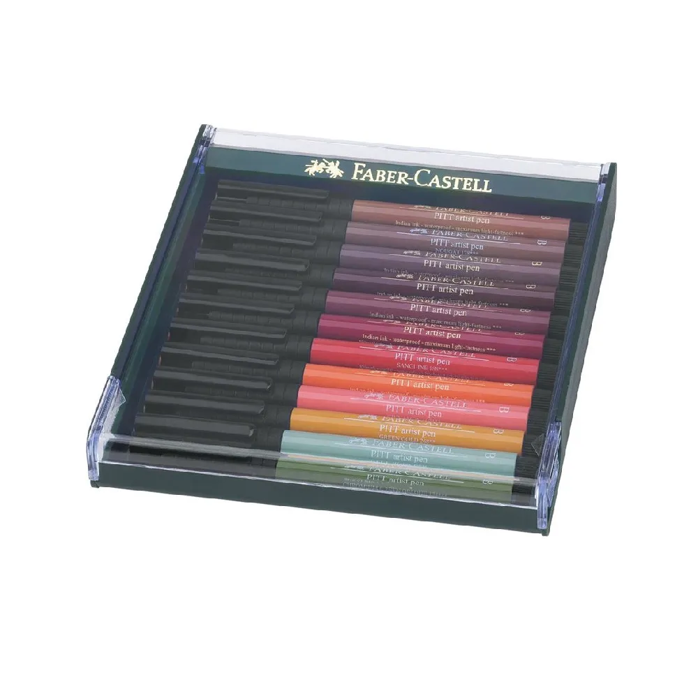 【Faber-Castell】l藝術家級PlTT 12色藝術筆-鄉土色系(原廠正貨)