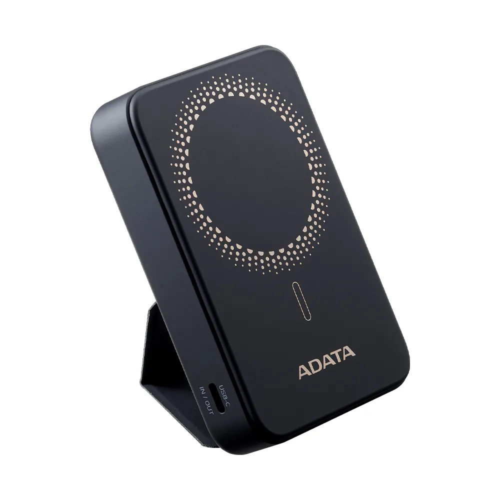 【ADATA 威剛】R100 Magnetic 10000mAh 磁吸式 PD/QC 20W高效快充行動電源(黑)