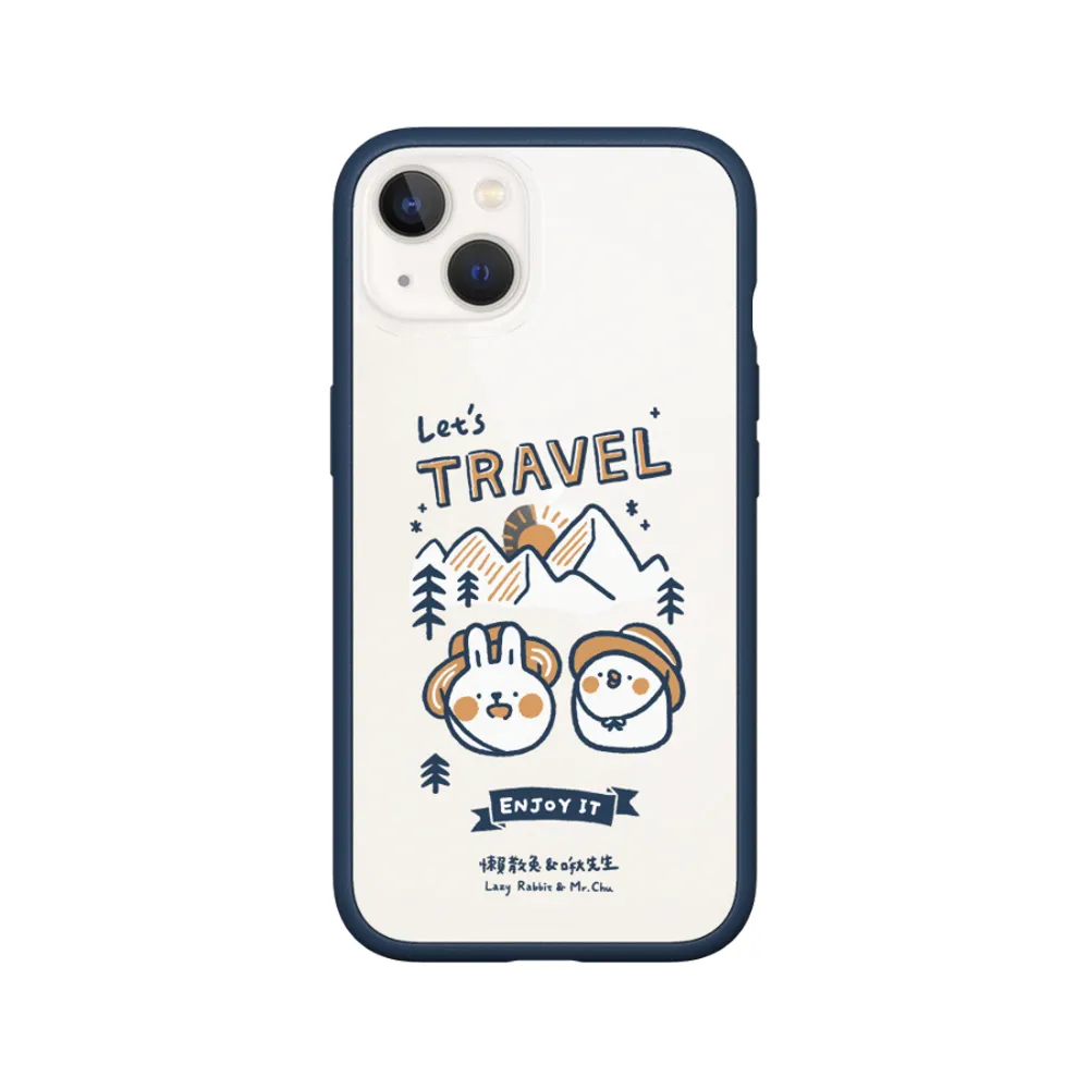 【RHINOSHIELD 犀牛盾】iPhone 14/Plus/14 Pro/Max Mod NX手機殼/Let”s travel(懶散兔與啾先生)
