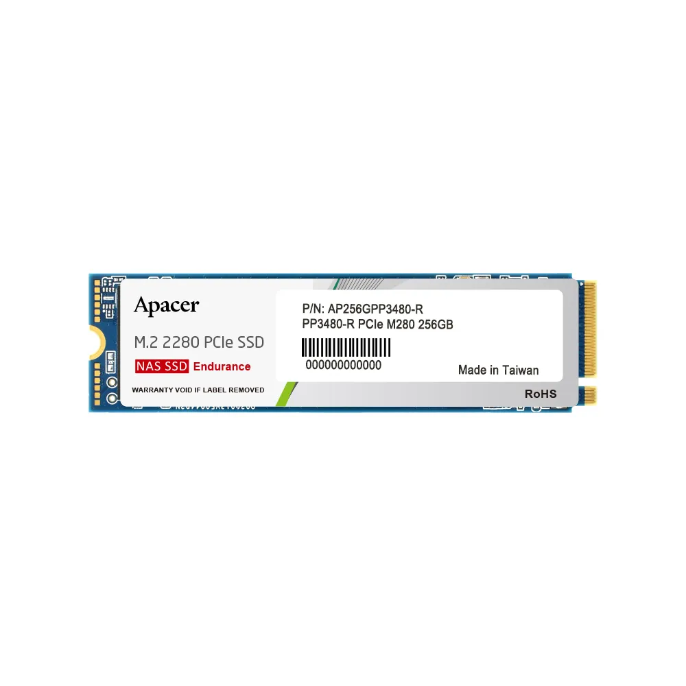 【Apacer 宇瞻】PP3480 M.2 PCIe 256GB Gen3x4 NAS 固態硬碟