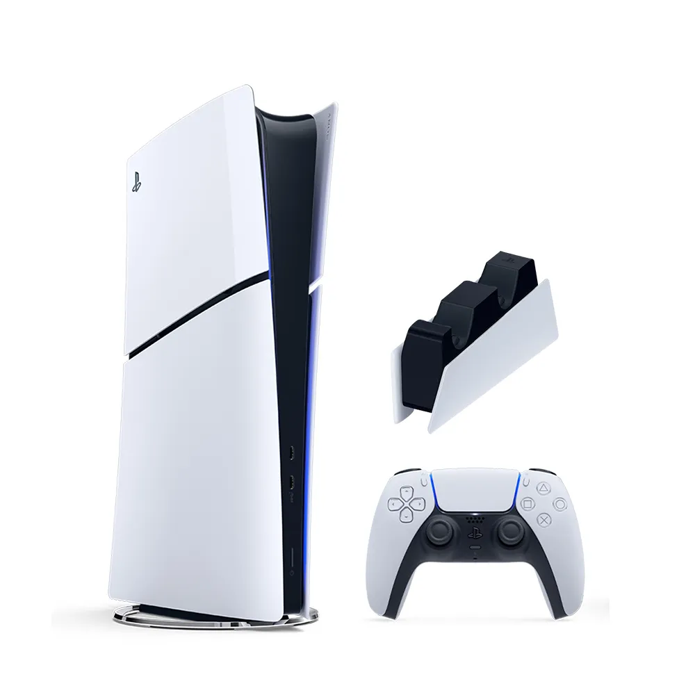 【SONY 索尼】New PS5 數位版主機(PS5 Slim)+充電座