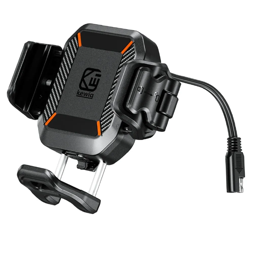 【KEWIG 凱威格】凱威格 M33A 超MINI 無線充電/快充 機車手機架(防盜 減震 總代理公司貨)