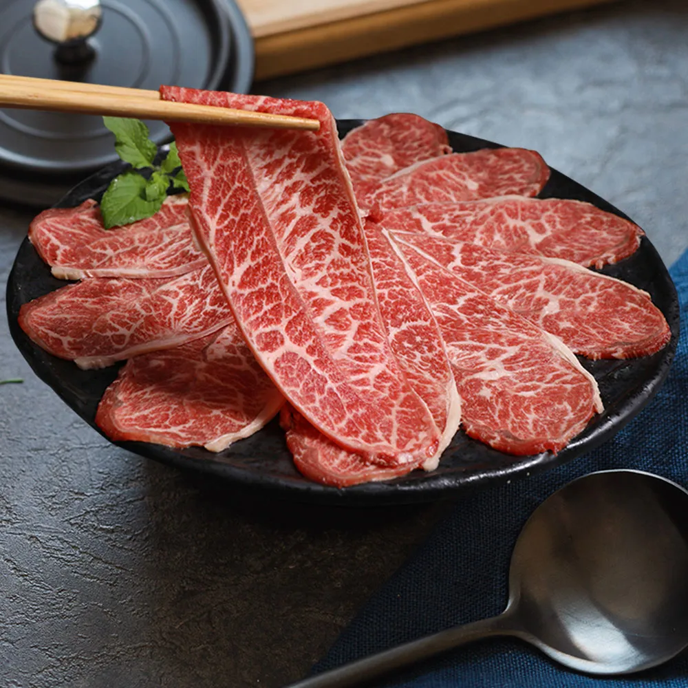 【愛上吃肉】美國藍帶特選嫩肩牛肉片8盒組(250g±10%/包 火鍋肉片/中秋烤肉/燒烤)