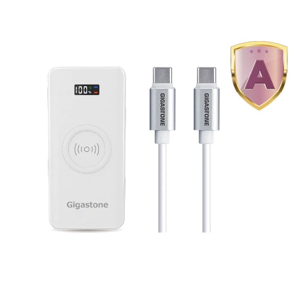 【Gigastone 立達國際】QP-10100W 10000mAh 3合1 15W 無線快充行動電源 + TypeC 快充線(37Wh/20W/iPhone17)