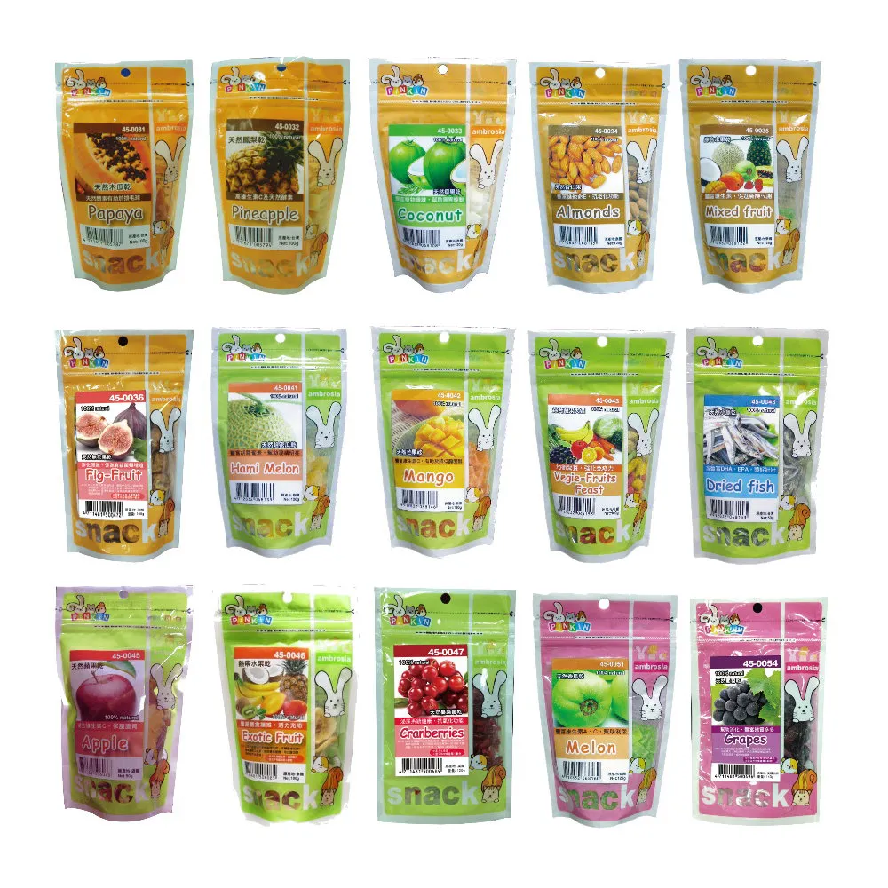 【PINKIN】天然果乾囓齒類小動物專用50g-140g*5入組(小動物零食)