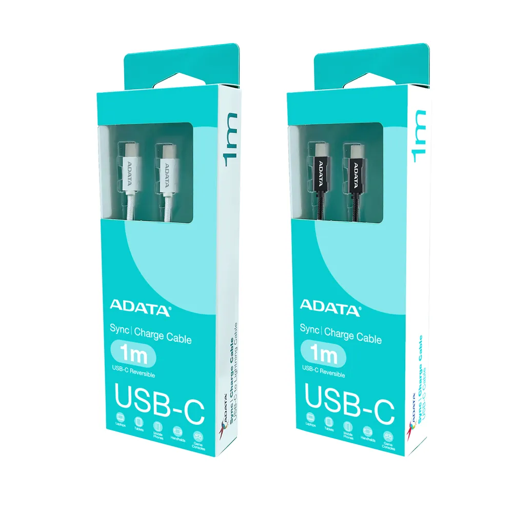 【ADATA 威剛】USB-C to USB-C 100W 1M 編織充電傳輸線(支援i15/i16/i17/Android/Switch/筆電快充)