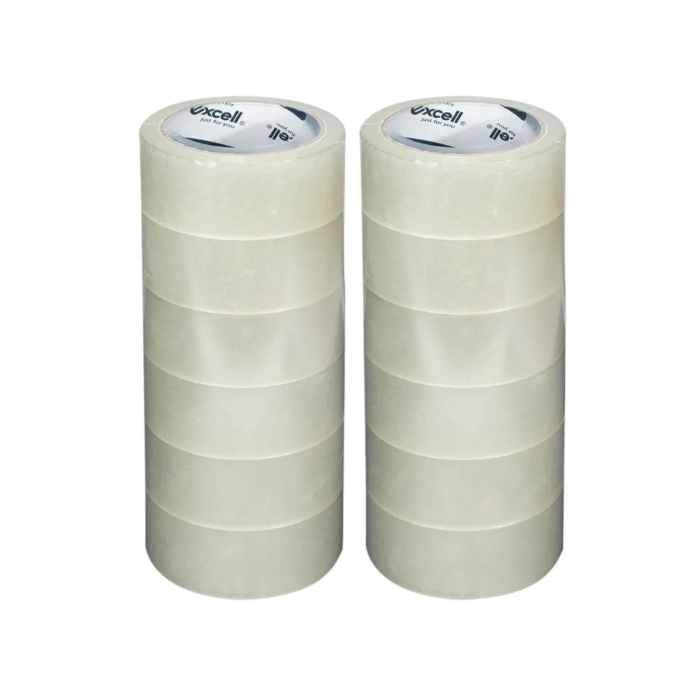【Excell.tw】超厚超透明_封箱膠帶_50M_12入(透明膠帶_50M)