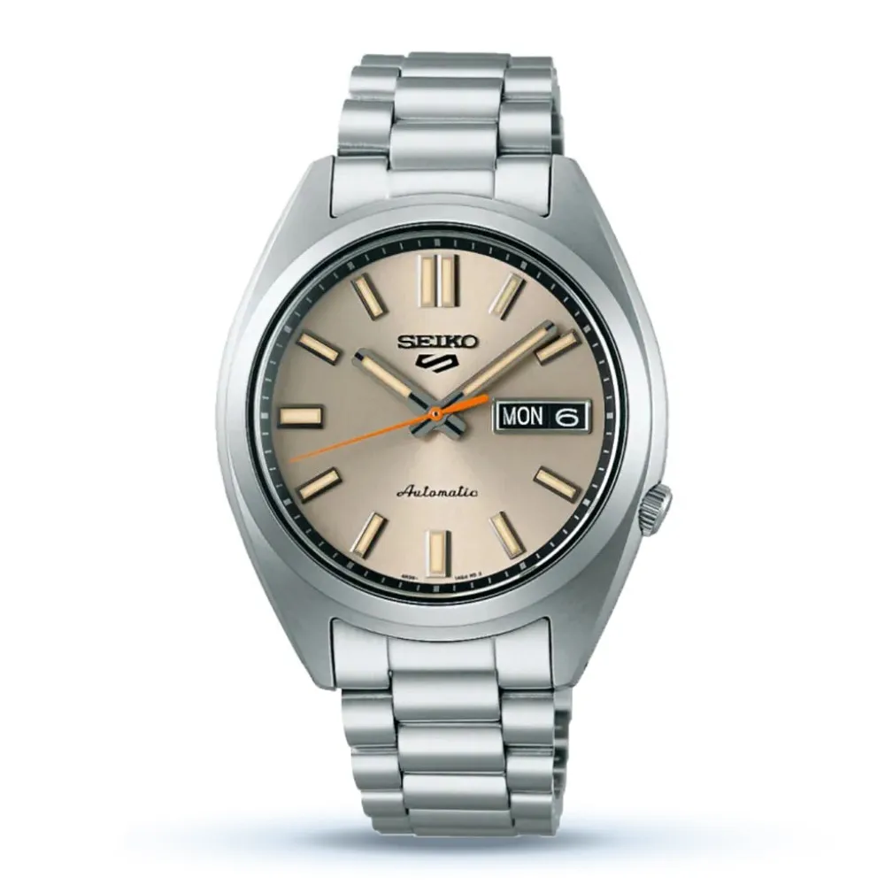 【SEIKO 精工】SNXS系列 復古中性機械腕錶-37.4mm/香檳色(SRPK91K1/4R36-15M0N)