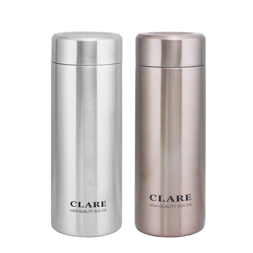 CLARE 316陶瓷全鋼保溫杯-300ml-2支(保溫瓶)