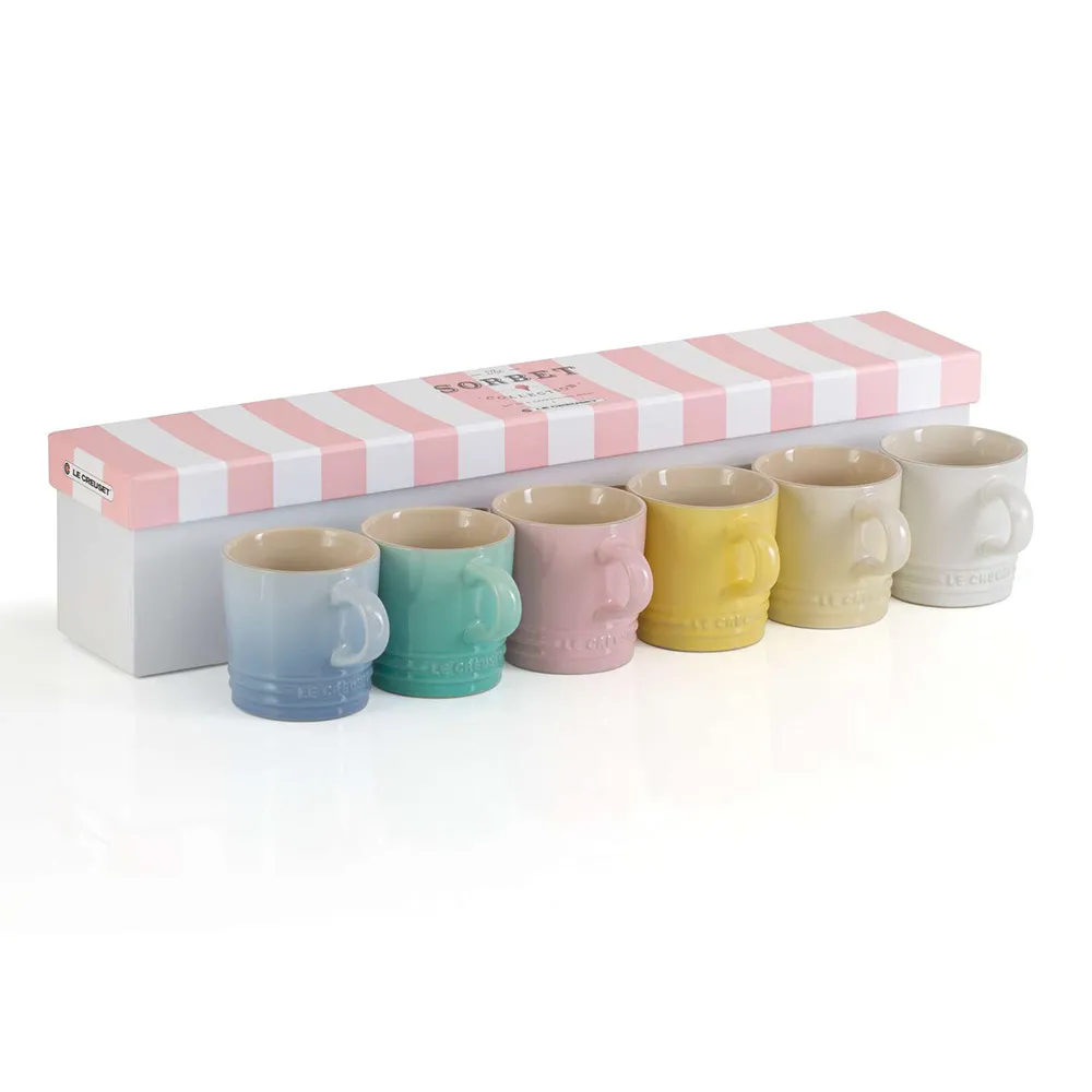 【Le Creuset】雪酪系列-英式卡布奇諾杯組200ml-6入