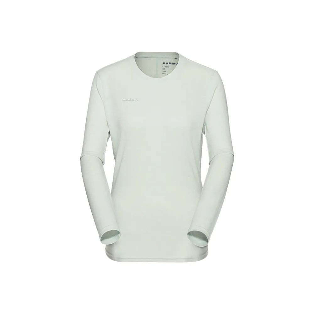 【Mammut 長毛象官方直營】Massone Light LS W 輕量舒適長袖上衣 鼠尾草銀綠 女款 #1016-01620