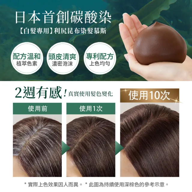 【Sastty】白髮專用利尻昆布染髮慕斯180gx2入(碳酸遮白/滋養頭皮/修護髮絲)