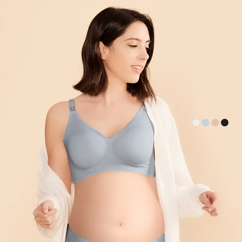 【Gennies 奇妮】哺乳內衣 冰絲涼感無痕無鋼圈內衣(共4色)