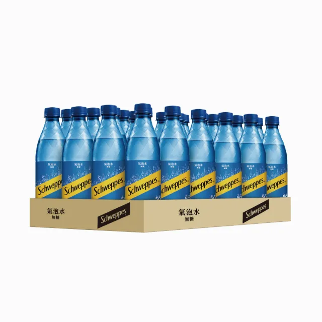 【Schweppes 舒味思】原味氣泡水500mlx2箱(共48入;官方直營)