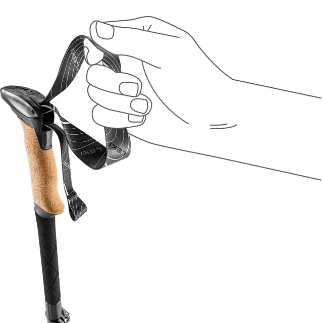 【LEKI】Makalu Pro FX Carbon 長握把單碳纖維折疊輕量登山杖 1對 65620611S