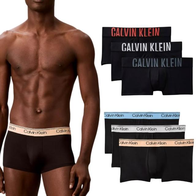 【CALVIN KLEIN】CK內褲 超細纖維 輕薄透氣 吸濕快乾 低腰男四角內褲 3件組(多款任選)