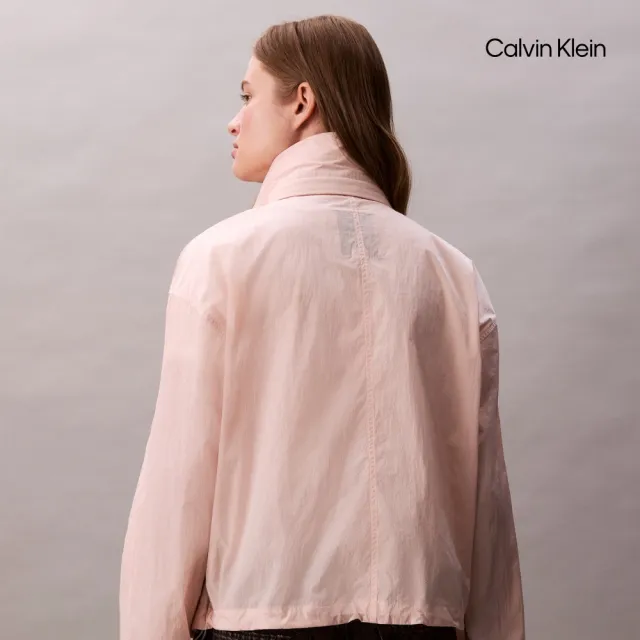 【CALVIN KLEIN】官方旗艦館CK 防曬涼感基本款風衣 粉_紅色