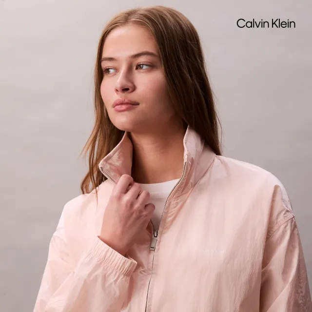 【CALVIN KLEIN】官方旗艦館CK 防曬涼感基本款風衣 粉_紅色