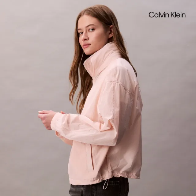 【CALVIN KLEIN】官方旗艦館CK 防曬涼感基本款風衣 粉_紅色