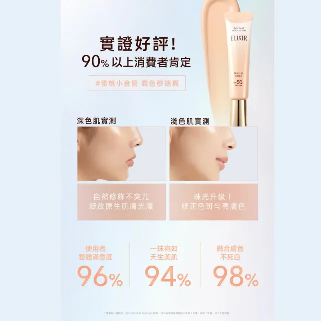 【ELIXIR 怡麗絲爾】膠原亮妍多效美肌乳(蜜桃小金管)