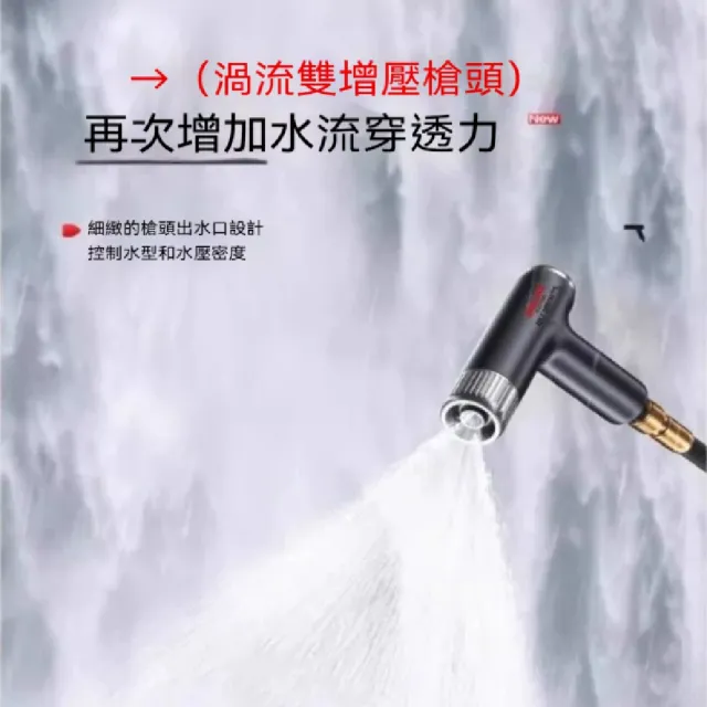 【ZHIPU 芝浦】園藝灑水槍 洗車水槍 多功能噴水槍 15米伸縮彈簧水管 自來水高壓噴頭 沖洗澆花水槍 定制款L